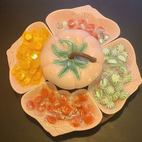 Vintage Belmar 1940's Lazy Susan Strawberry Server set - Picture 2 of 11